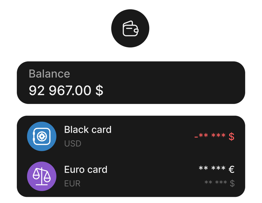 YoBudget – wallets and balance overview